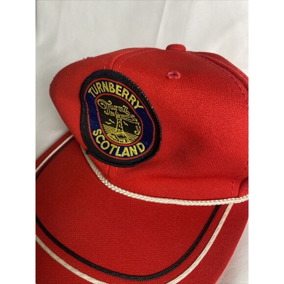 Turnberry Scotland Golf Hat Snapback Retro Red Embroidered Cap Adjustable - Picture 4 of 10